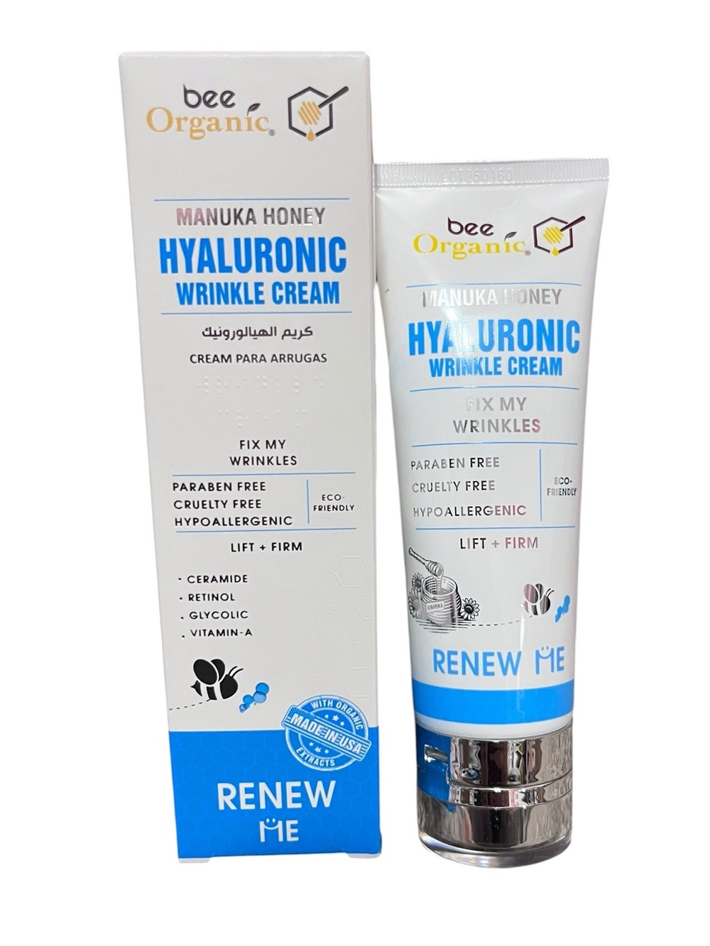 Bee Organic Manuka Honey Hyaluronic Wrinkle Cream NEW